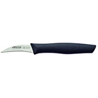 Arcos Serie Nova Caja 12 uds Cuchillo Mondador- Hoja de Acero Inoxidable de 60 mm- Mango de Polipropileno Color negro…